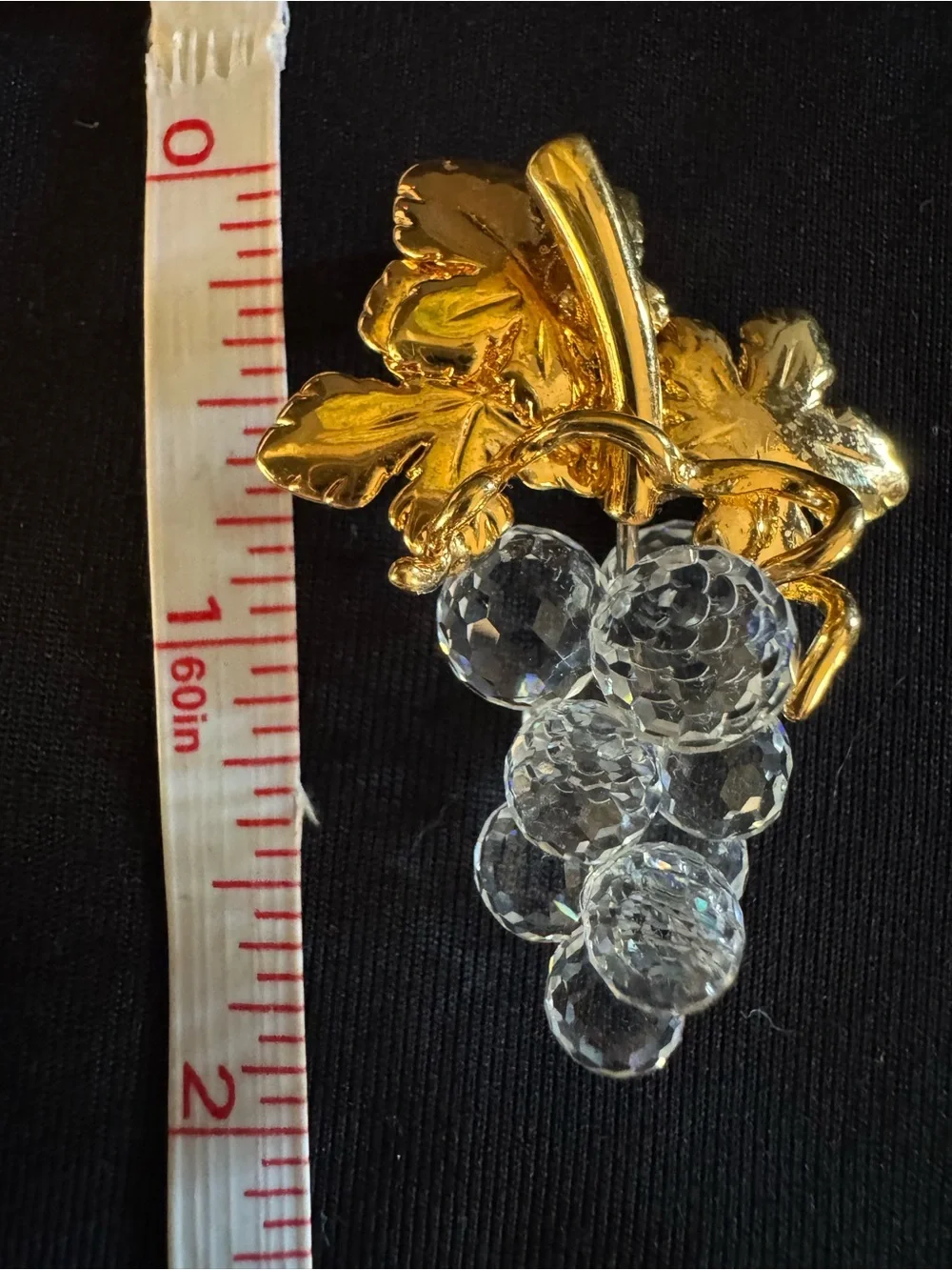 Vintage Swarovski Crystal Grape Cluster Brooch